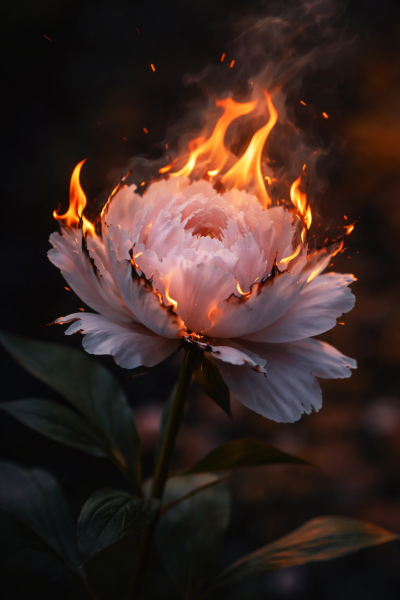 carnation-flower-tips-alight-with-fire
